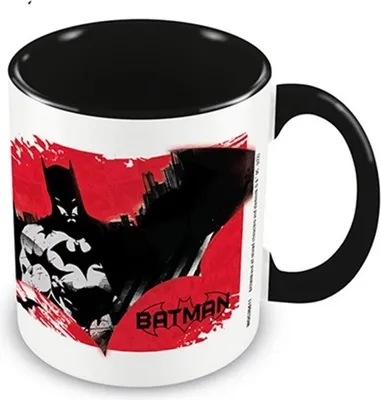 Produktbild von Batman - Kaffeebecher, Kontrast PM3856 (Einheitsgröße) (Weiß/Schwarz/Rot)