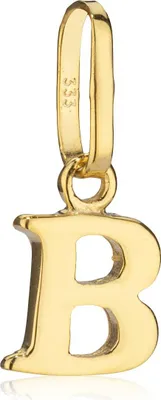 Produktbild von Kettenanhänger kleiner Buchstabe B 333 Gelb Gold 5x5mm Kinder Alphabet Amulett