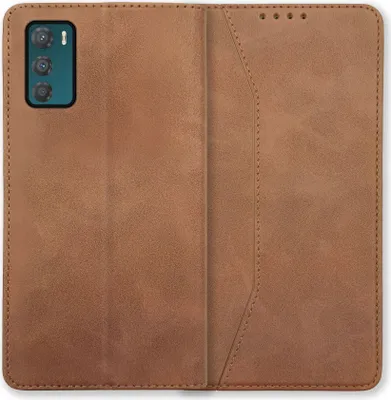 Produktbild von Bookstyle 'Premium' Schutzhülle Klapphülle Schutztasche Etui Cover für Motorola Moto G42 5G - Braun