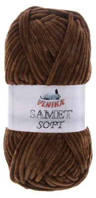 Produktbild von 100g Strickgarn Samet Soft Chenille-Strickgarn Samtwolle flauschig Farbwahl