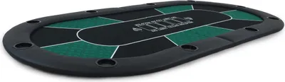 Produktbild von Pegasi Pokertop Deluxe 213x103 - Pokertisch-Auflage - Faltbare Pokerauflage - Poker Zubehör - Pokermatte - Hochwertiger Filz - Zusammenklappbar - Texas Hold'em Poker Top - Inkl. Tragetasche