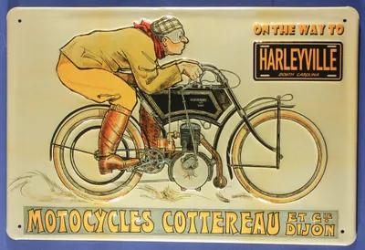 Produktbild von Blechschild Harleyville Motorcycle Oldtimer Motorrad Nostalgieschild Schild