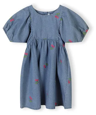 Minoti Jeanskleid Blau für Mädchen, Vorderansicht