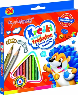 Produktbild von Bambino Dreieckige Buntstifte 24 Farben Schulbedarf