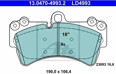 Zdjęcie produktu dla Klocki Hamulcowe Audi Przód Q7 3,0-3,6 Quattro 06-15 Ceramic