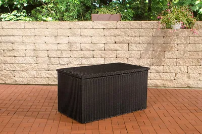 Produktbild von CLP Polyrattan Luxus Auflagenbox 5mm,schwarz XL