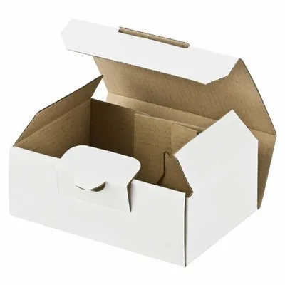 Produktbild von 100x Versandkarton 120x80x45mm schnelle Aufrichtung mit Steckverschluss Maxibrief und Warensendung weiß