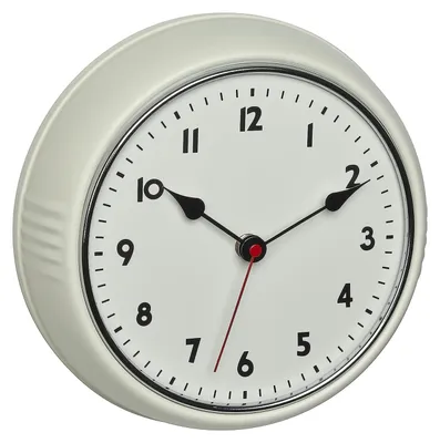 Produktbild von TFA Dostmann TFA Funk-Wanduhr im Retrolook, weiß