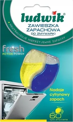 Obrázok produktu pre Ludwik, Odświeżacz do zmywarki Lemon, zawieszka, 6,6 ml