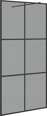 Immagine prodotto di vidaXL Schermo doccia walk-in Nero 100 x 195 cm Vetro temperato