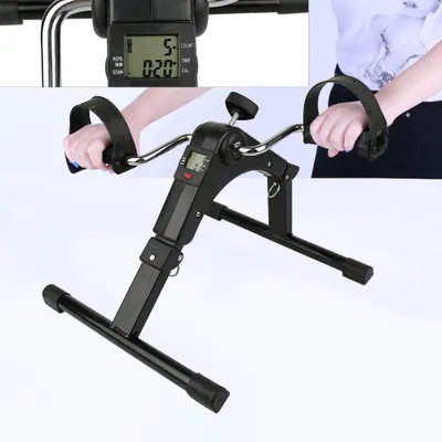 Produktbild von OOBEST®Minibike Heimtrainer Trainingsgerät Fitnessgerät mit LCD Bildschirm Fahrradtrainer Fitness-Fahrrad Heimfahrrad Beintrainer Zuhause