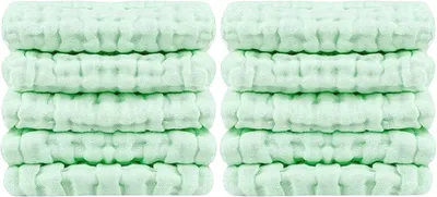 Produktbild von Set von 10 Baby Waschlappen aus Baumwolle für Neugeborene und Kleinkinder