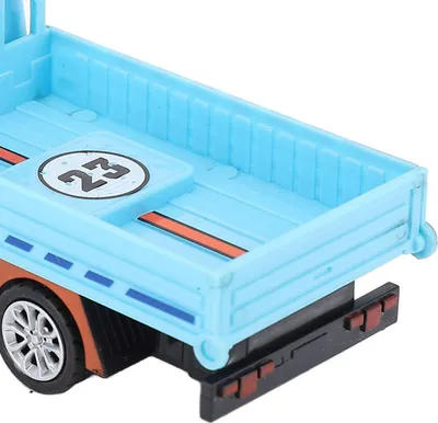 Image de Modèle réduit de camion en alliage à l'échelle 1:32, voiture pour garçon à piles, décoration pour gâteau d'anniversaire, bleu