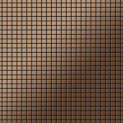 Produktbild von Mosaik Fliese massiv Metall Titan gebürstet kupfer 1,6mm stark Glomesh-Ti-AB