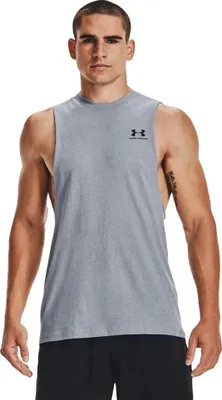 Immagine prodotto di Canotta da uomo Under Armour UA LEFT CHEST CUT OFF TANK-GRY - Taglia S