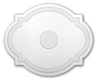 Produktbild von PROFHOME 156008 Rosette aus Polyurethan Deckenrosette Zierelement 54 x 44 cm