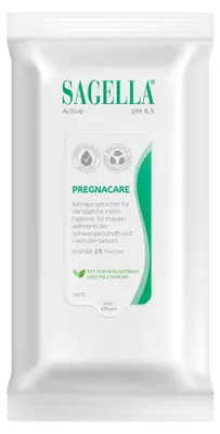 Immagine prodotto di Sagella active Pregnacare salviette detergenti 15 pz