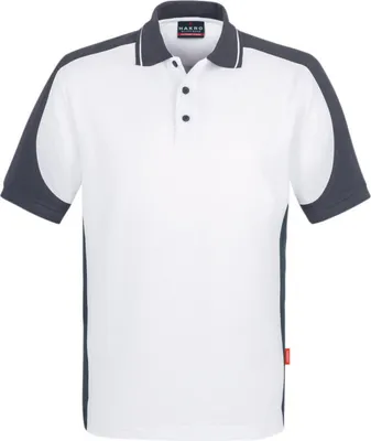 Produktbild von HAKRO Poloshirt Contrast Mikralinar® 839, weiß/anthrazit, XL