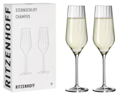 Champagnerglas-Set 2er-Pack 250 ml Kristallglas