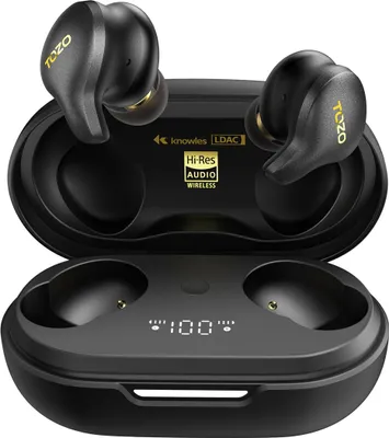 Image de Casque intra-auriculaire sans fil stéréo (TWS) TOZO Golden X1, USB-C, noir