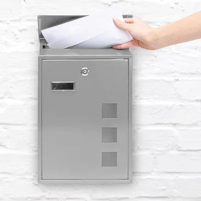 Produktbild von Famanu Wandbriefkasten mit 3 Fenstern - Silber
