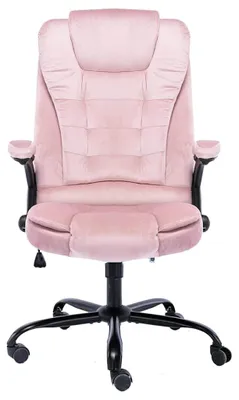Image de vidaXL Chaise de bureau rose velours