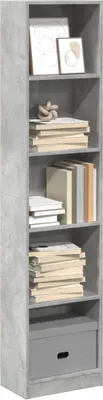 Obrázok produktu pre Maison Exclusive - Knižnica Betongrey 40x24x176 cm Drevený materiál