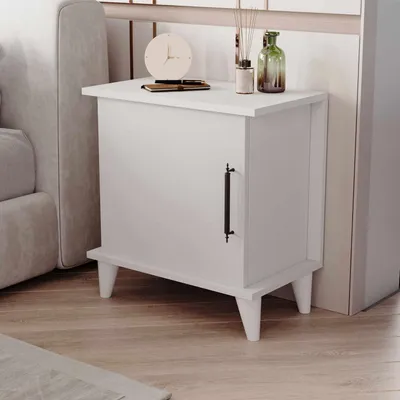 Obrázok produktu pre Skye Decor, kvalitný nočný stolík, 55 cm, biela farba, 100% melamín, rodičovský kód: [rodičovský kód]