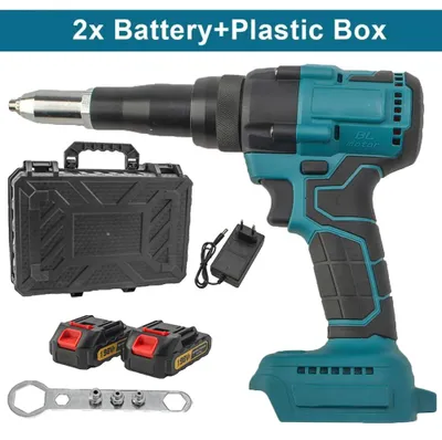 Produktbild von Elektrische Nietpistole - 720 W - Bürstenloser Motor - 2,4–4,8 mm Nieten - Automatische Nietung - Für 18-V-Akku - Kunststoffkoffer für 2 Akkus