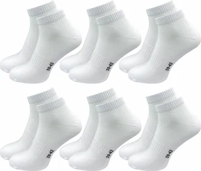 Produktbild von Gawilo  Kurze Sportsocken Damen & Herren (6 Paar), Weiss / 39 - 42