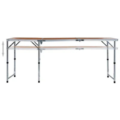 Produktbild von vidaXL Klappbarer Campingtisch Aluminium 180 x 60 cm