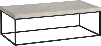 Produktbild von FineBuy Couchtisch 120x60x38 cm Beige Sofatisch Modern Design Wohnzimmertisch Rechteckig Loungetisch Groß Kaffeetisch Metallbeine