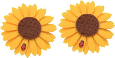 Produktbild von 2-teiliges Set magnetischer Gardinenhalter für Fenster, Sonnenblumenmuster