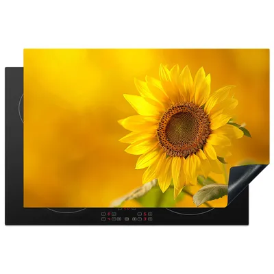 Produktbild von KitchenYeah© Herdabdeckplatte Sonnenblume - Blume - Gelb , 81x52cm, Küche Deko, Glaskeramikkochfeld Herdabdeckung, Abdeckplatte fùr Kochfeld