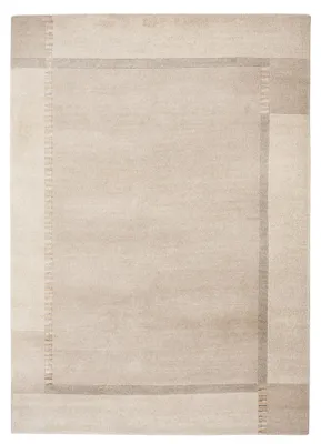 Imagen del producto de Alfombra de lana premium Verona, 140 x 70 cm, color beige crema. Alfombra hecha a mano con un 80% de lana de oveja y un 20% de lana, con un pelo suave de 17 mm