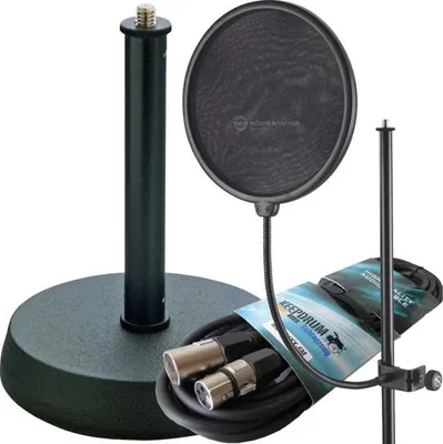 Produktbild von K&M 23966 Popschutz mit Tischstativ u Mikrofonkabel