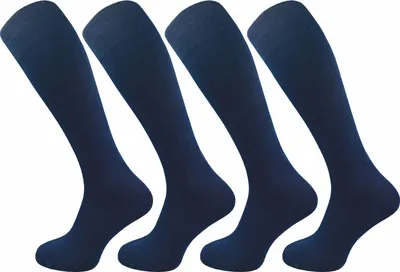 Produktbild von Gawilo  Kniestrümpfe aus Baumwolle | Extra weich & ohne drückende Naht | Damen (4 Paar), Schwarz / 39 - 42