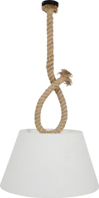Produktbild von Näve Leuchten Pendelleuchte "ROPE" Ø: 45cm Pendelleuchte "ROPE" Ø: 45cm Pendelleuchten - Pendelleuchte "ROPE", Hängelampe im Landhaus Stil, aus Metall, Kunststoff und Textilmaterial in natur, 150 cm hoch, Ø 45 cm, E27-Fassung