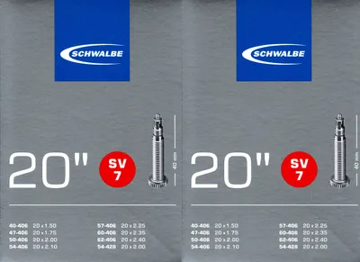 Produktbild von 2x Schwalbe SV 7 Schlauch 20 Zoll 1.5 - 2.40  40/62-406