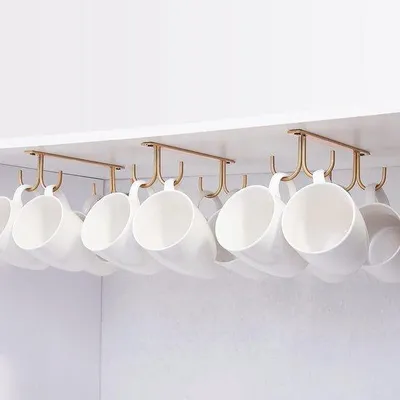 Produktbild von Famanu Unterkast Mokkeregal – Hängender Kaffeetassenhalter mit 12 Haken – Metall