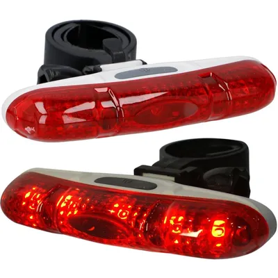 Produktbild von Dunlop Fahrrad Rücklicht 5 LED – Wasserdichtes Rücklicht mit 3 Leuchtmodi (Dauerlicht, Blinklicht, Pulslicht), Batteriebeleuchtung ohne Dynamo, einfac