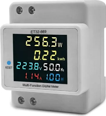 Zdjęcie produktu dla 6 w 1 Cyfrowy jednofazowy miernik energii LCD AC40V-300V 100A Woltomierz Amperomierz Watt Kwh Częstotliwość Miernik współczynnika mocy