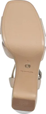 Produktbild von Tamaris Damen Sandalette Leder Cut-Outs Plateau High Heel 1-28309-42, Größe:38 EU, Farbe:Beige