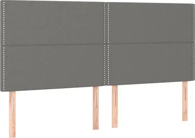 Produktbild von vidaXL Kopfteil Dunkelgrau 200 x 5 x 118/128 cm Stoff