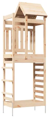 Obrázok produktu pre Hracia veža vidaXL, hnedá, 52,5 x 85 x 238 cm, masívne borovicové drevo