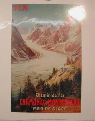 Productafbeelding van Chamonix - Montenvers - P.L.M - Poster, formaat 24x30 cm