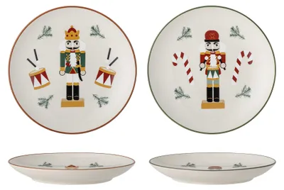 Image de Bloomingville, assiettes de dessert de Noël, lot de 2