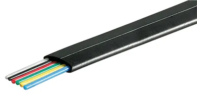 Produktbild von goobay Telefonflachkabel 6 adrig schwarz 100 m
