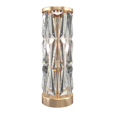 Produktbild von Maytoni Puntes Tischleuchte MOD043TL-02G 2xE14, Gold, aus Edelstahl und Kristall,  exkl. Leuchtmittel