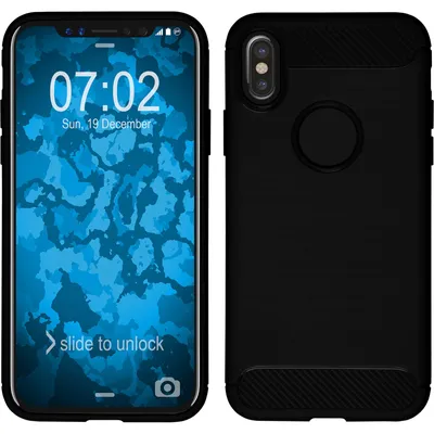 Produktbild von PhoneNatic Case kompatibel mit Apple iPhone X / XS - schwarz Silikon Hülle Ultimate Cover